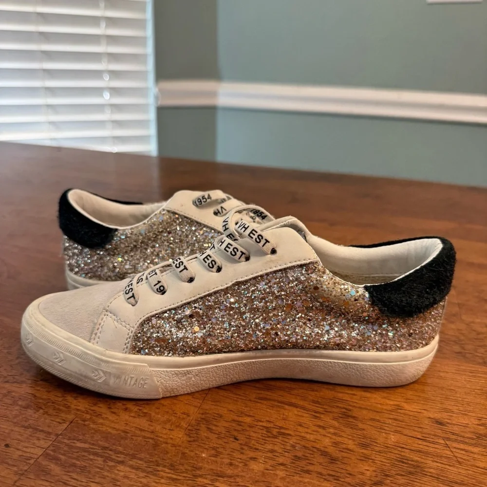 Vintage Havana Glitter Star Sneakers Jumbo glitter gray black mix size 6.5